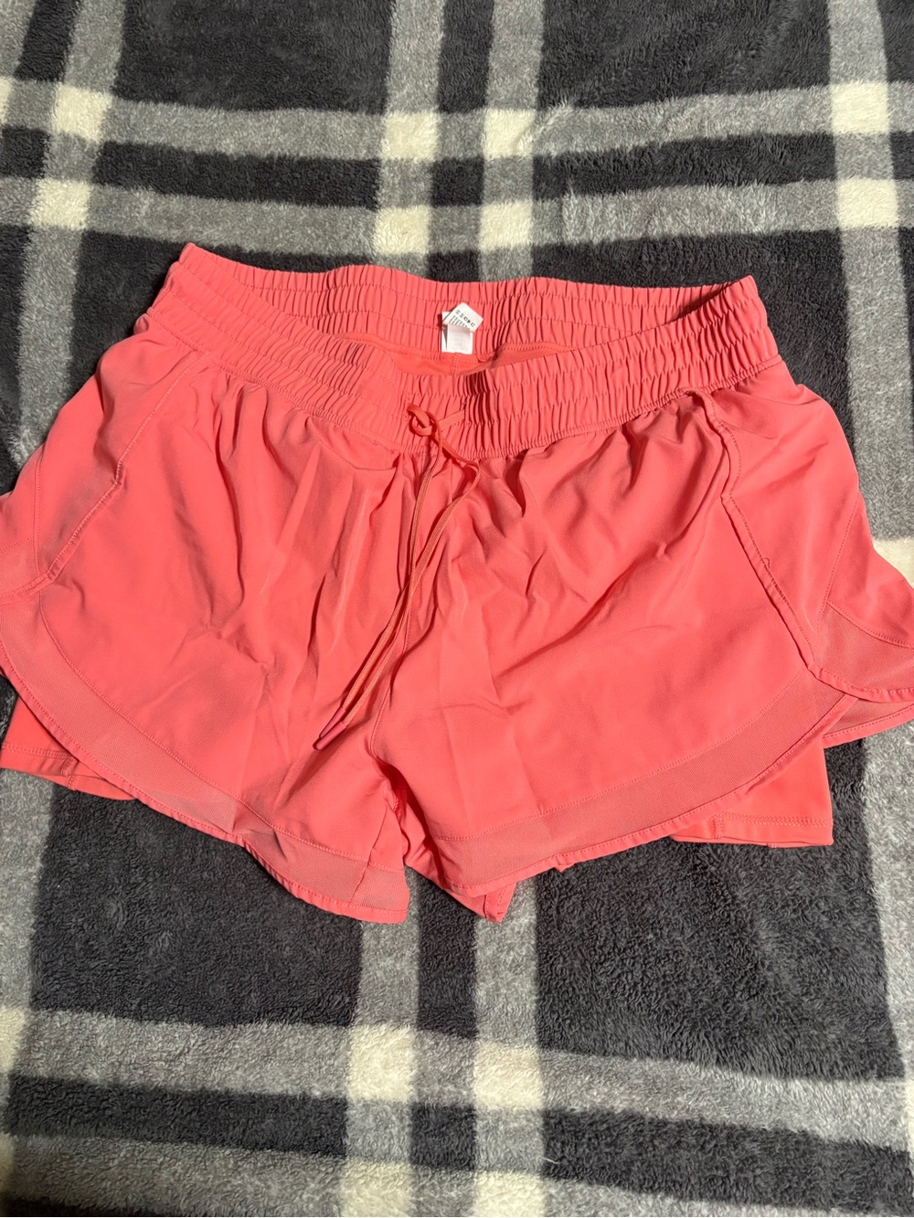 90 Degree By Reflex Coral Pink Athletic Running Shorts